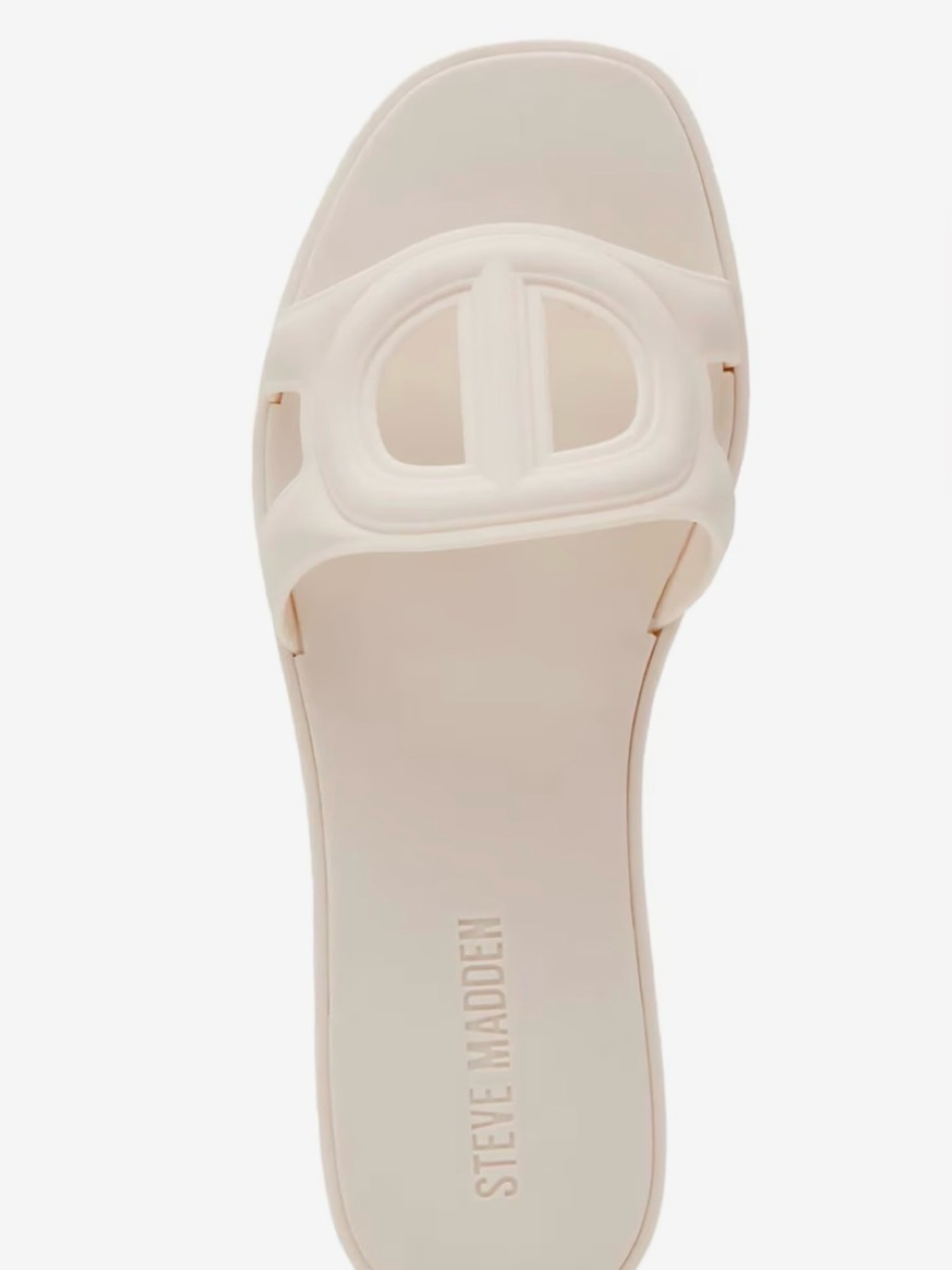 Steve Madden Cream Slide Sandal